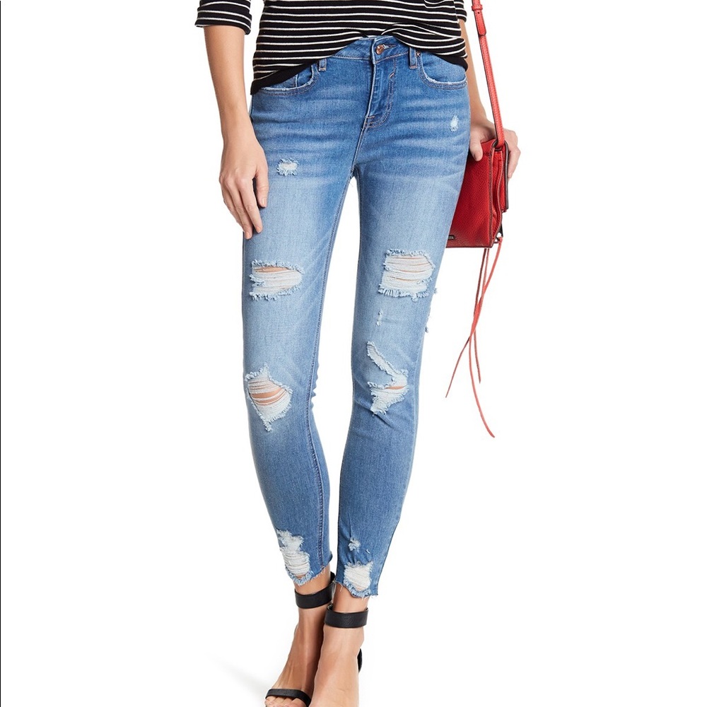Vigoss Distressed Marley Shadow Super Skinny Jeans